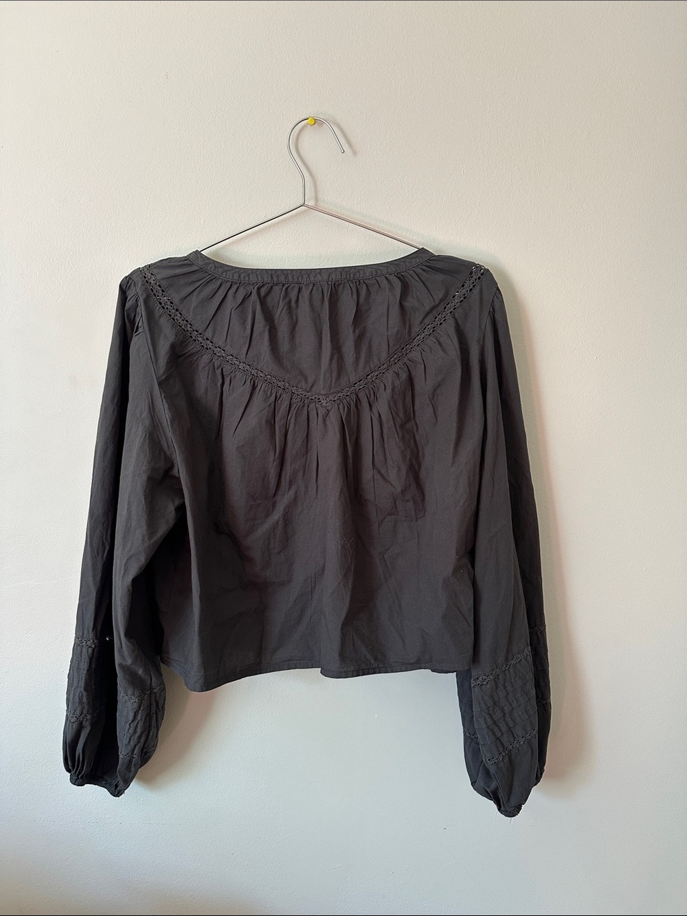 Aerie Tie-Front Peasant Blouse - Picture 8 of 9